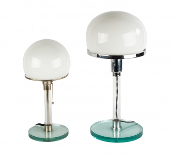 Two Wilhelm Wagenfeld Bauhaus Table Lamps